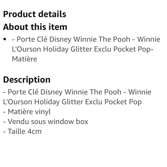 Disney Funko Winnie the Pooh Pocket Pop! Keychain - Picture 2 of 2